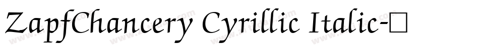 ZapfChancery Cyrillic Italic字体转换